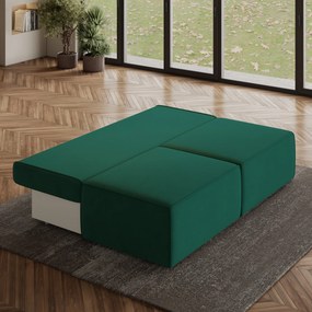 Masseno Narożnik VARNA z funkcją spania i pojemnikiem na pościel Narozniki L, Rozkładana sofa - Butelkowa zieleń, MONOLITH 37