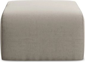 Jasnobrązowy aksamitny podnóżek Lani – Makamii