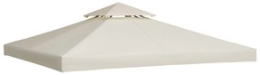 Outsunny Zapasowy Dach do Pawilonu Ogrodowego - Poliester, Kremowy Kolor, 3x3m - Ochrona przed Słońcem
