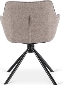 Krzesło Tapicerowane Obrotowe PEONY 2 Cappuccino Nowoczesne Loft