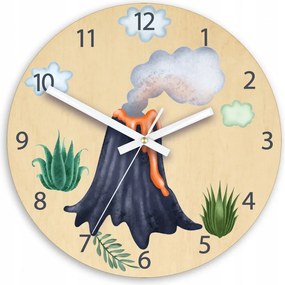 Zegar ścienny cichy do pokoju dziecięcego drewniany nowoczesny dekoracyjny