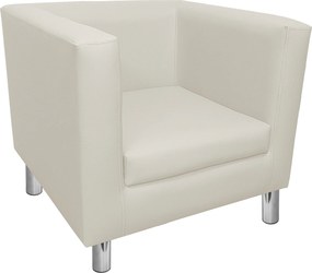 Fotel Monaco tkanina Eko-skóra : Kolor nogi - Chrom, Kolor tkaniny - EKO-SKÓRA - 18D, Wysokość nogi - 15 cm