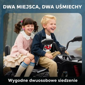 AIYAPLAY Elektryczny Quad dla Dzieci, 24V Pojazd z 4 Kołami, Reflektory, Port USB, Funkcja MP3, 6,5 km/h, 3-8 lat