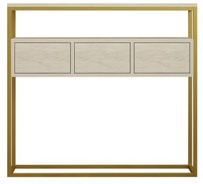 Stolik do odkładania Guarda Travertine and Gold