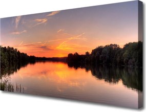 Obraz canvas Leśna Cisza nad Jeziorem