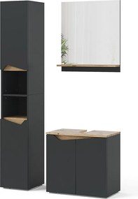 Zestaw mebli łazienkowych antracyt 60x35x57 marelle
