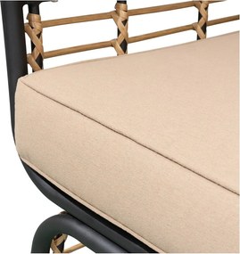 Beżowy metalowy fotel ogrodowy Paros – Garden Pleasure