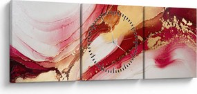 Obraz - Abstrakcja (z zegarem) (90x30 cm)