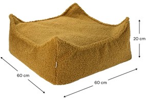 Brązowy dziecięcy worek do siedzenia z materiału bouclé Square – Wigiwama
