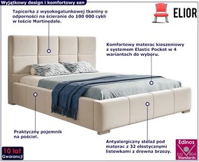 Tapicerowane pojedyncze łóżko 90x200 Tri 2X - 36 kolorów