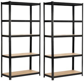 2 czarne regały magazynowe na narzędzia R2-P85