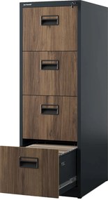 Szafka kartotekowa Eco Design Sara V4, 46x62x132 cm, antracyt/orzech