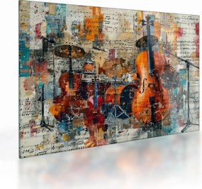 Obraz na szkle - Instrumenty muzyczne (70x50 cm)