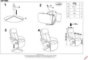 Rozkładany fotel do salonu Optima 2