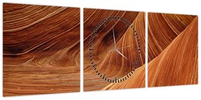 Obraz - Czerwony piasek (z zegarem) (90x30 cm)
