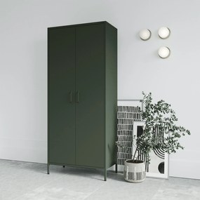Szafa na ubrania metalowa butelkowa zieleń FLAVIO