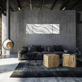 Obraz - 3D białe fale (170x50 cm)