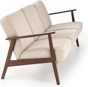 3-osobowa sofa do salonu z drewnianymi podłokietnikami Milano 3S Halmar