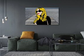 Fotoobraz na płótnie Kobieta w Czarnych Okularach