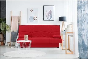 Kanapa rozkładana Clic Clac 3-osobowa czerwona nowoczesna 190x92cm