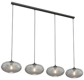 Industrialna lampa wisząca z grafitowymi kloszami - 3X D174 T4-C96