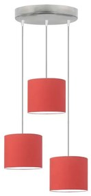 Skandynawska lampa wisząca na srebrnym stelażu - EX443-Soreli - 18 kolorów