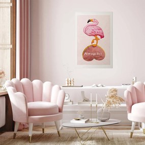 Plakat Zakochany flaming 29,7x42 cm bez ramy z marginesem ARTGEIST B