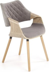 Krzesło K396 VELVET szare