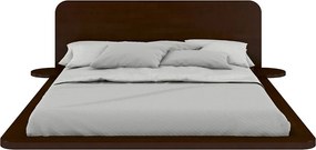 Łóżko lewitujące bukowe JAPANDIC / 160x200, kolor palisander