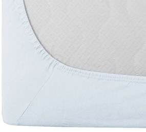 PrzytulneMieszkanie.pl Prześcieradło jersey lodowy niebieski 90 x 200 cm