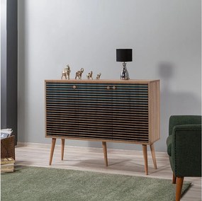 Nowoczesna komoda – 120 x 90 x 36 cm – Dąb Sonoma – 100% melamina