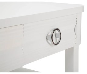 Biały stolik z litego drewna jodłowego 60x90 cm Shine – Mauro Ferretti