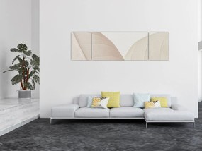 Obraz - Teksturowane liście (170x50 cm)