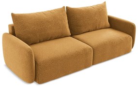 Pomarańczowa rozkładana/ze schowkiem sofa 238 cm Kalena – Makamii