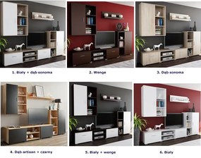 Meblościanka Armo 7X - biała + wenge