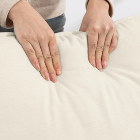 HOMCOM 146 cm dwuosobowa sofa, sofa z chenille, dwuwarstwowe tapicerowanie, poduszki sprężynowe, głębokie siedzisko, wysokie oparcie, kremowa | Aosom PL