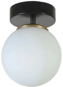 Lampa sufitowa Yeni Can Tekli Siyah Beyaz CamliAvize, czarna-biała