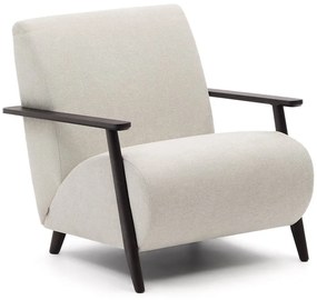 Beżowokremowy fotel z tkaniny szenilowej Meghan – Kave Home