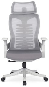 Fotel Biurowy Ergonomiczny Obrotowy CARET 2 Wentylowany Szary Nowoczesny