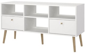 Biała szafka pod TV 117x61 cm Bodo – Tvilum