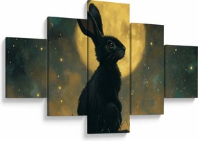 Obraz - Zając z księżycem (125x70 cm)