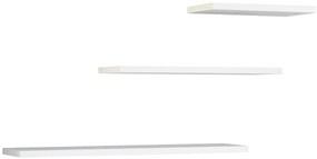 Biały zestaw 3 minimalistycznych półek ściennych A5-N82