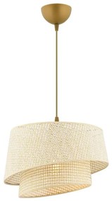 Lampa wisząca na przewodzie BARETTE 1xE27/60W/230V kremowa