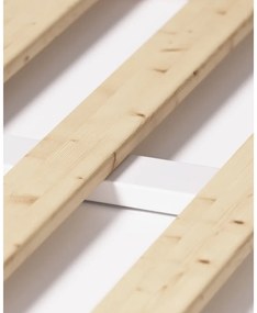 Białe łóżko dziecięce z litego drewna bukowego w kształcie domku ze stelażem 90x190 cm Maralis – Kave Home