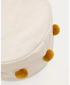 Musztardowo-beżowy puf Manua – Kave Home