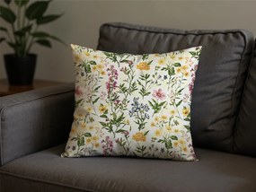 Dekoracyjna poszewka na poduszkę HERBELLE 45x45 cm, kremowy