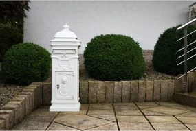 Skrzynka na listy antyczna biała