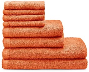 Pomarańczowe bawełniane ręczniki szybkoschnące zestaw 8 szt. Quick Dry – Catherine Lansfield