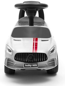 Baby Mix Odpychacz dla dzieci z dźwiękiem Racer, biały