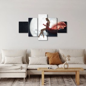Obraz - Kobieta w świetle księżyca (125x70 cm)